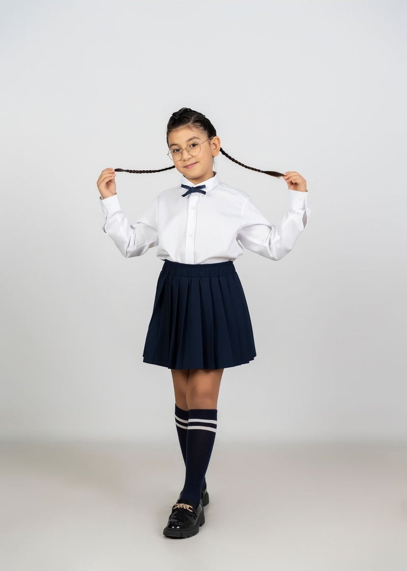 Belkızın Atölyesi Belkız's Workshop Mini Pleated Navy Blue Skirt  - Image 1