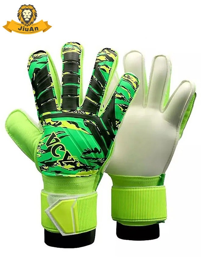 جيوان قفازات حارس مرمى جديدة مضادة للانزلاق ومقاومة للتآكل، مناسبة للكبار والأطفال، مصنوعة من اللاتكس، سميكة، للتدريب على كرة القدم. - Image 1