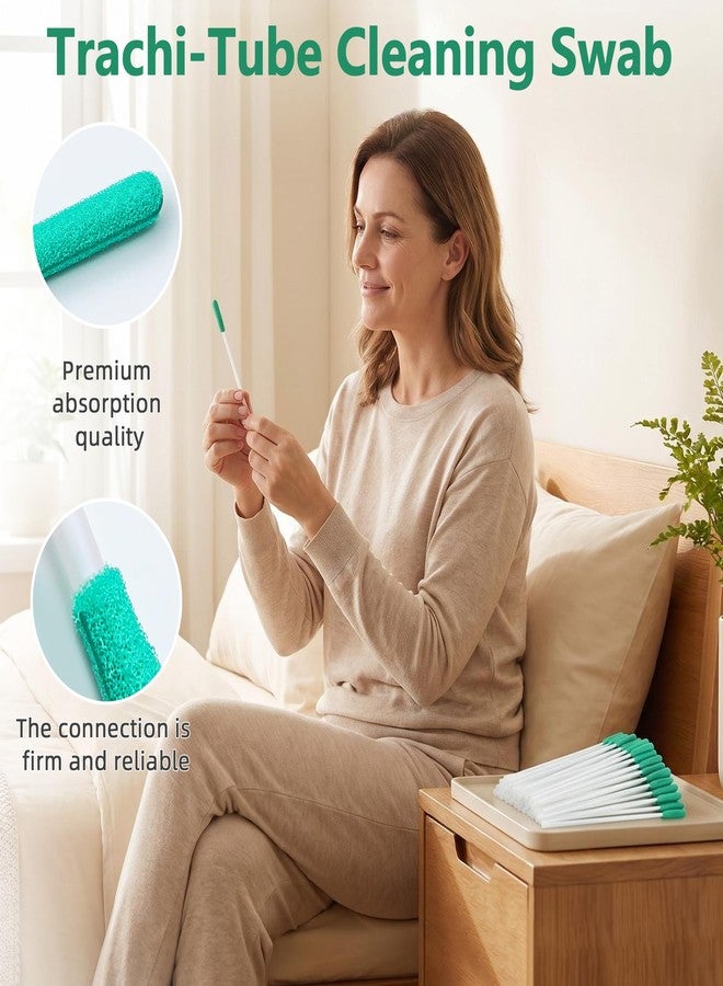 EHUSPU Trache-Tube Cleaning Swab,Tracheostomy (Green 1 Pack of 50pcs, S - Image 3