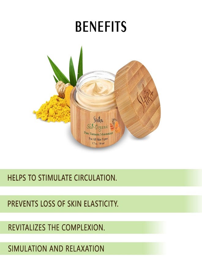 Shira Shir Turmeric Moisturizer - 50ml - Organic Anti-Aging Cream with Vitamins B6 & C, Improves Skin Elasticity, Reduces Acne Scars, Hydrating Facial Moisturizer for Radiant Skin, Natural Skincare - Image 3