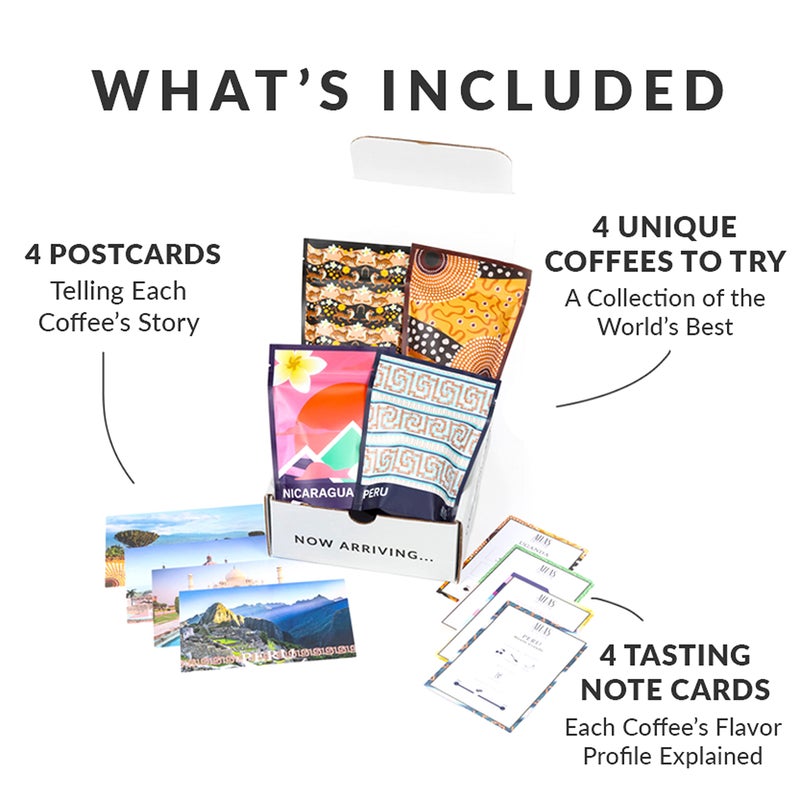 Atlas Coffee Club World of Coffee Discovery Set - Gourmet Coffee Gift Sampler - 4-Pack Variety Box of the World’s Best Single Origin Coffees - Freshly Ground Coffee - Image 2