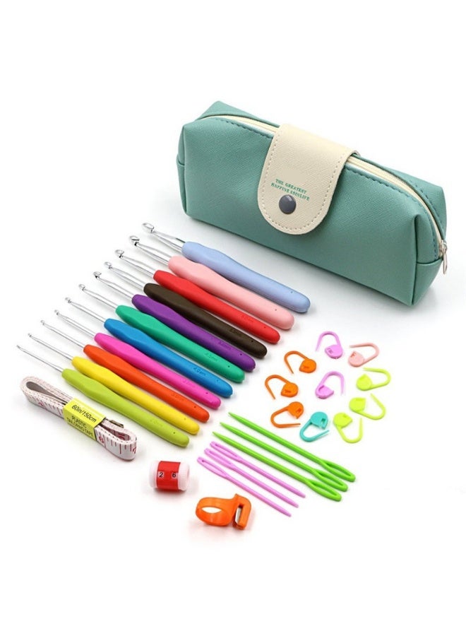 طقم خطافات كروشيه 11 مقاس (2-8 مم)، مقبض ناعم مريح، طقم كامل للمبتدئين، هدية مثالية للنساء والمراهقات والأعمال اليدوية اليدوية - Image 1