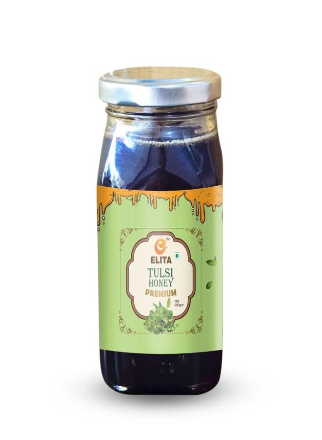 Elita Tulsi Honey | 100% Pure and Natural Unprocessed Single Origin Honey from Jamun Farms | Rich in Antioxidants | Chemical Free, No Sugar, No Adulteration (500 ML, Tulsi Honey) - Image 1