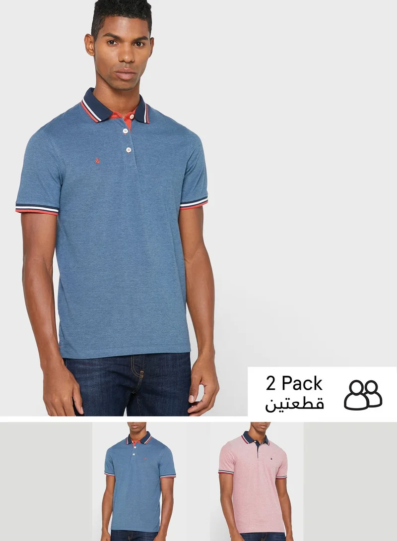 JACK & JONES 2 Pack Essential Polo