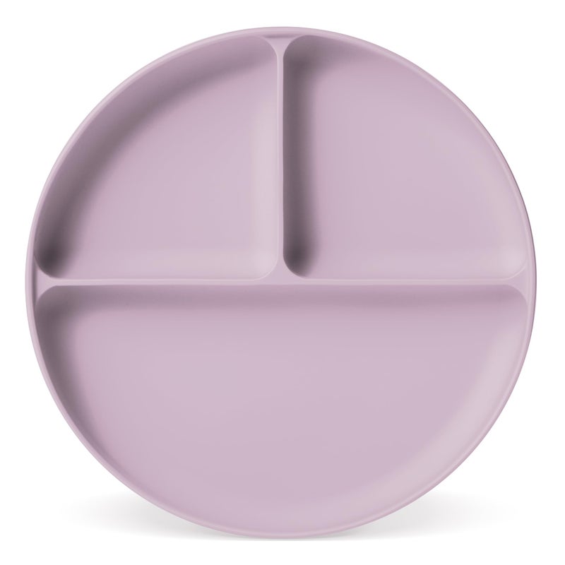 Simple Modern Silicone Plate for Baby and Toddler | Divided and Microwave Safe Plates for Kids | Parker Collection | Lavender Mist - Image 1
