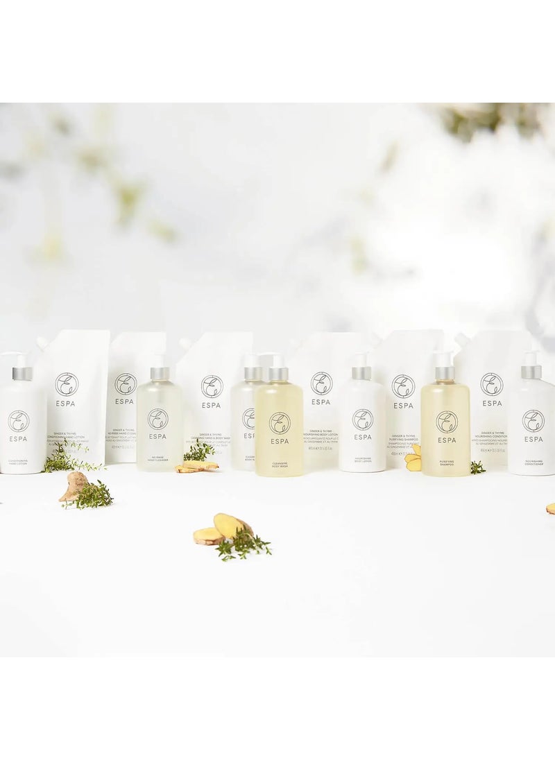 ESPA ESPA  Ginger and Thyme Conditioning Hand Lotion  400ml  Refill Pouch  Sustainable  - Image 4