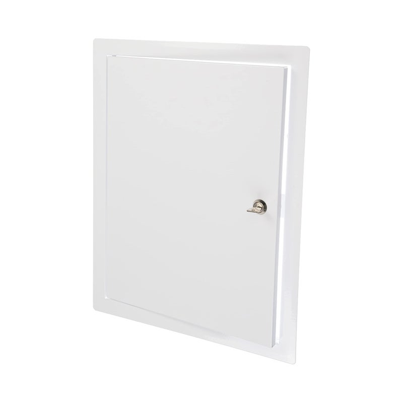 ECOPRO VENT 12 x 16 Lockable White Metal Access Panel Service Shaft Door Panel with Key Plumbing Electricity Heating Alarm Wall Access Panel for Drywall Bathroom Services Access Hole Cover
