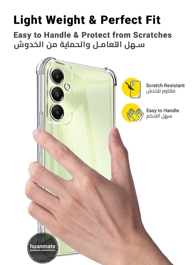 huanmate 2 in 1 Samsung Galaxy A15 5G Protection Pack - Ultra Clear Shockproof Case & Edge-to-Edge Screen Protector, 360 Degree Protection, Back Cover & Screen Protector for Samsung Galaxy A15 5G  - Image 3