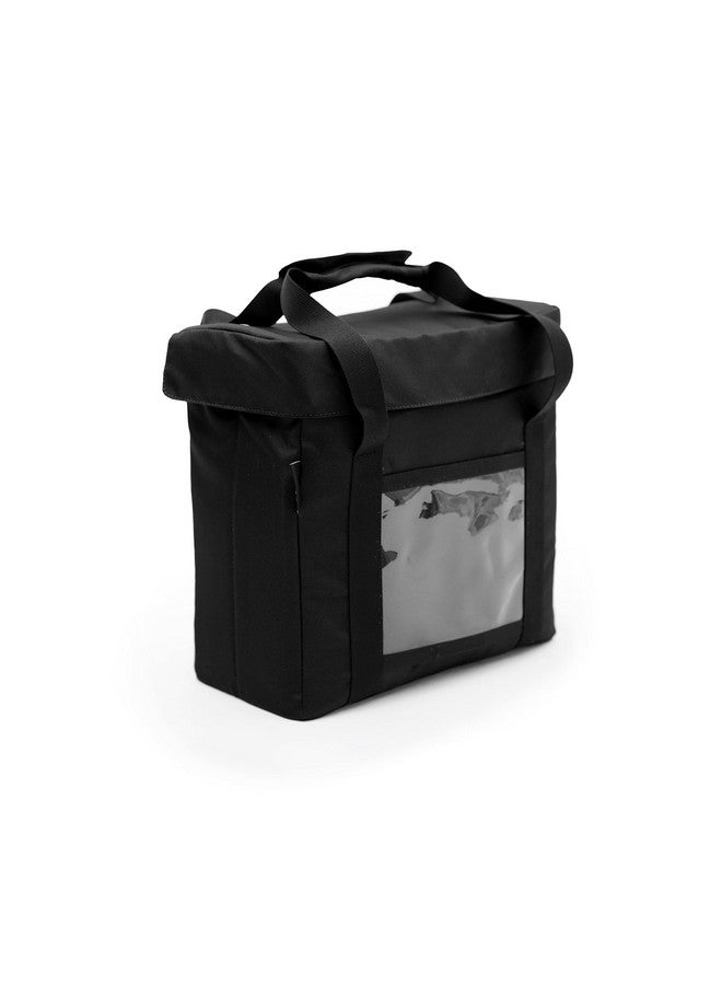 Insular PU Daily Milk and Grocery Bag | Store Milk, Fruits, Vegetables | Can Latch Outside The Door (Medium, Black) - Image 1