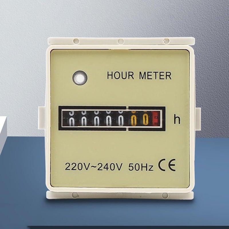 Industrial Machinery Hour Meter Timer Counter 220V 240V 50Hz Operating Gauge For Vehicles Air Conditioning - Image 4