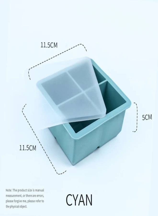 AROAQ Silicone Large Ice Molds 2 Inch Big Ice Cube Trays with Removable Lid BPA-Free Easy Release and Stackable Flexible Ice Cube Tray - Image 1