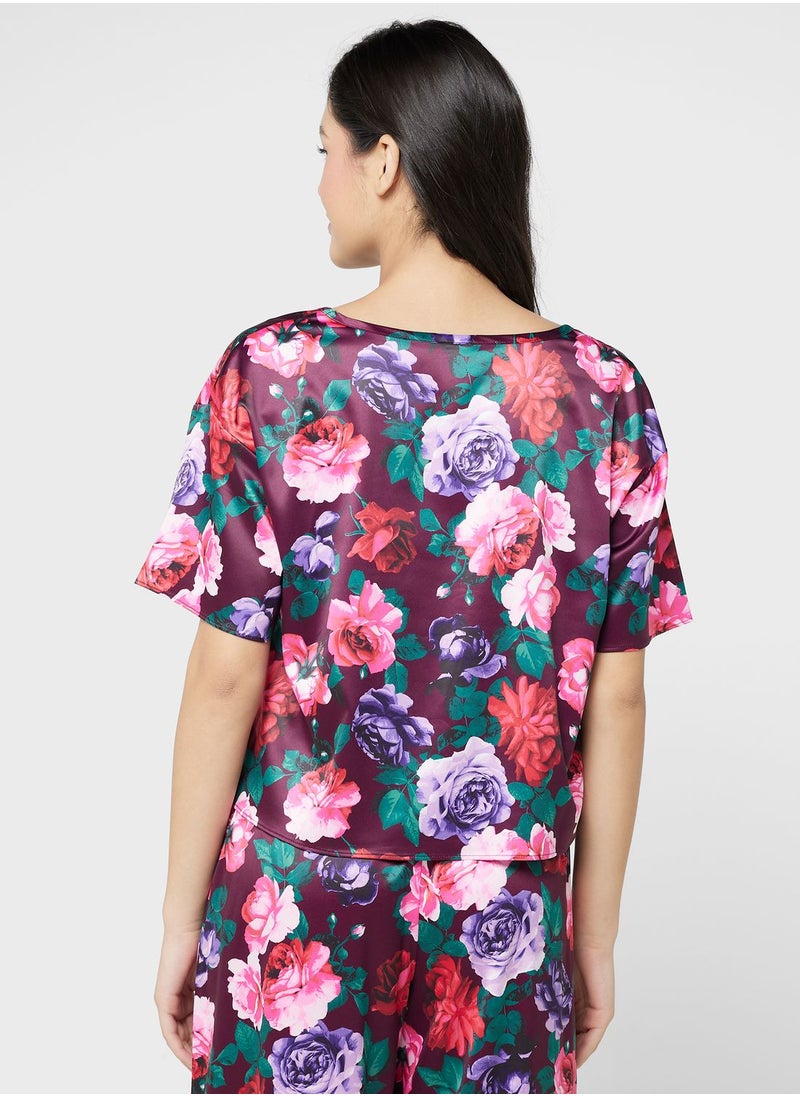 La Senza - Floral Crew Neck T-Shirt - Image 1