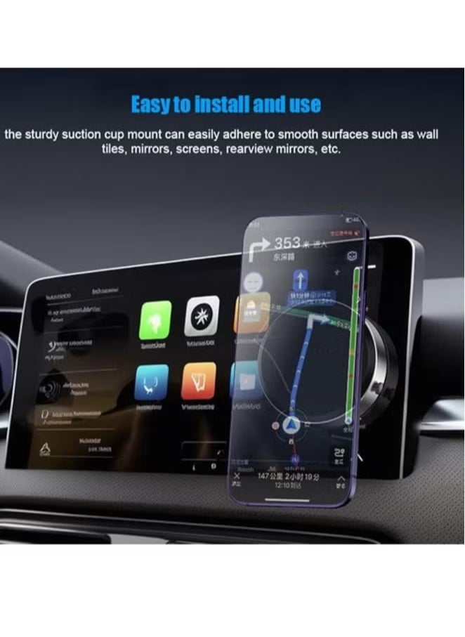 Jourvent Magnetic Car Phone Holder with Suction Cup, Easy and Secure Phone Holder that Snaps Anywhere  - Image 2