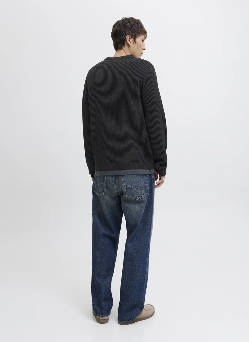 JACK & JONES Knitted Crew Neck Long Sleeve Sweater