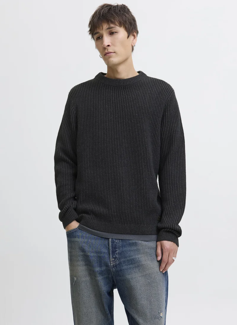 JACK & JONES Knitted Crew Neck Long Sleeve Sweater