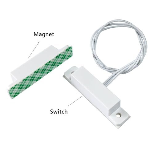 WESUA 5 Sets Magnetic Contacts Wired Window Door Contact Sensor Magnetic Reed Switch NC Surface Mounted Alarm Switch Sensor - Image 3