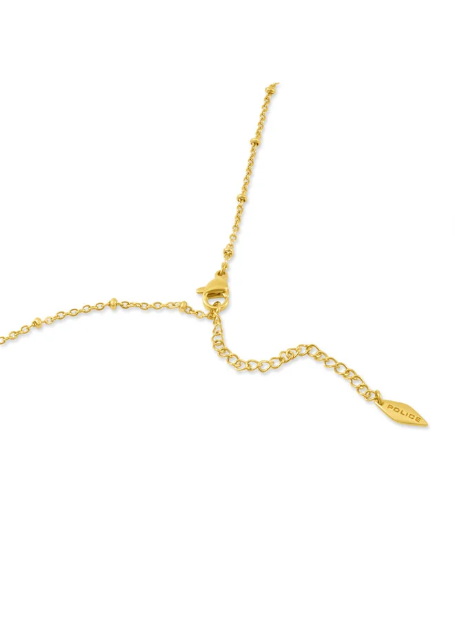 POLICE Clarity Gold White & Purple Multi Charms Necklace for Women