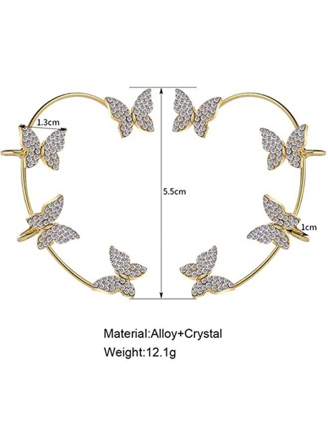 NIBEMINENT Butterfly Long Chain Ear Bone Clip Holeless Earring  - Image 5