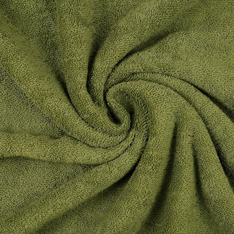 Trident منشفة استحمام 100% قطن | منشفة استحمام بحجم كبير | منشفة استحمام - ناعمة وامتصاصية | 450 جرام لكل متر مربع | قطعة واحدة من منشفة الاستحمام للرجال/النساء | راحة حضرية | 70 سم × 140 سم - زيتوني - Image 5