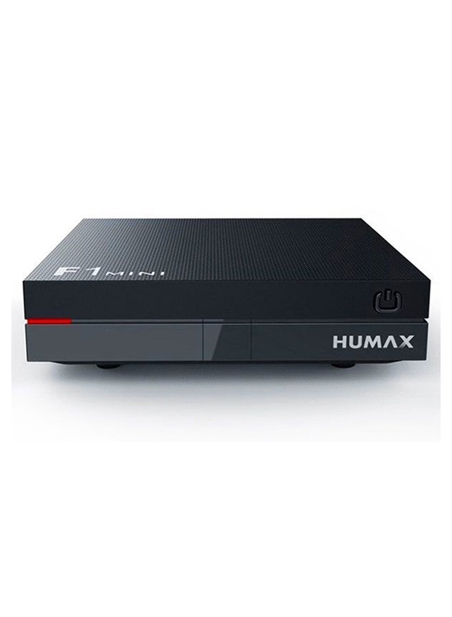 Humax F1 ميني بلاك مستقبل فضائي رقمي عالي الوضوح – 1080p HD صوت وفيديو, تصميم مدمج, دعم متعدد للأقمار الصناعية, بحث سريع عن القنوات, ترفيه منزلي موثوق - Image 1