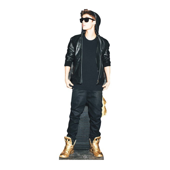 LTD SC581 CUT OUT OF JUSTIN BIEBER HOODIE AND GOLD SHOES SOLID REGULAR