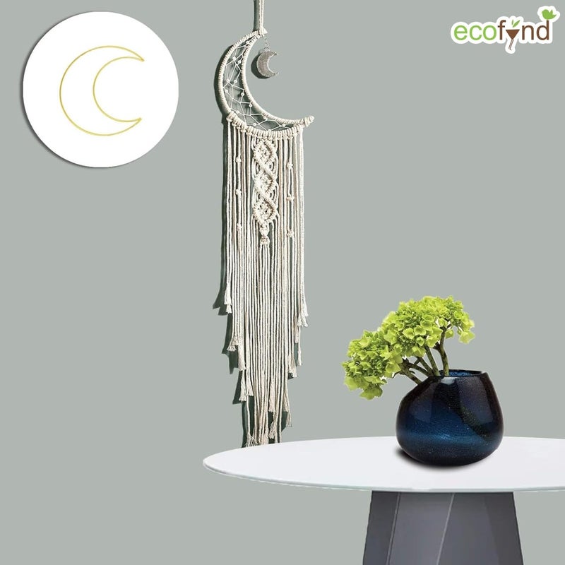 ecofynd 10pcs Moon 6 Inch Metal Crafts Hoops, Gold Dream Catcher Rings Supplies, Macrame Creations Ring for Wreath Crafts, DIY Projects handicrafts Decoration Wall Hanging Craft (CS4002-GO) - Image 3
