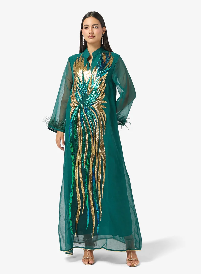 Khizana  Embellished Jalabiya for Women | Best Price UAE