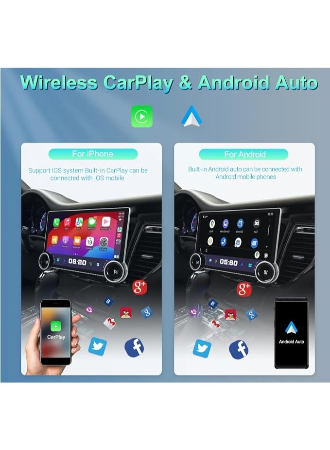 سي جي اس شاشة سيارة أندرويد 10.1 بوصة بمقبضين مع CarPlay وAndroid Auto وكاميرا خلفية - Image 4