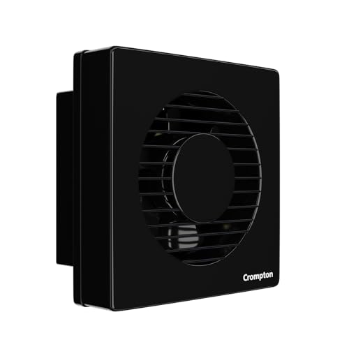 Crompton مروحة شفط (تهوية) كرومبتون فينتيلوس HS 150 مم (6 بوصة) للمطبخ/الحمام/المكتب | تشغيل عالي السرعة | مصاريع حماية تلقائية من الغبار | سحب هواء قوي 450 CMH | 2400 دورة في الدقيقة | أسود - Image 1