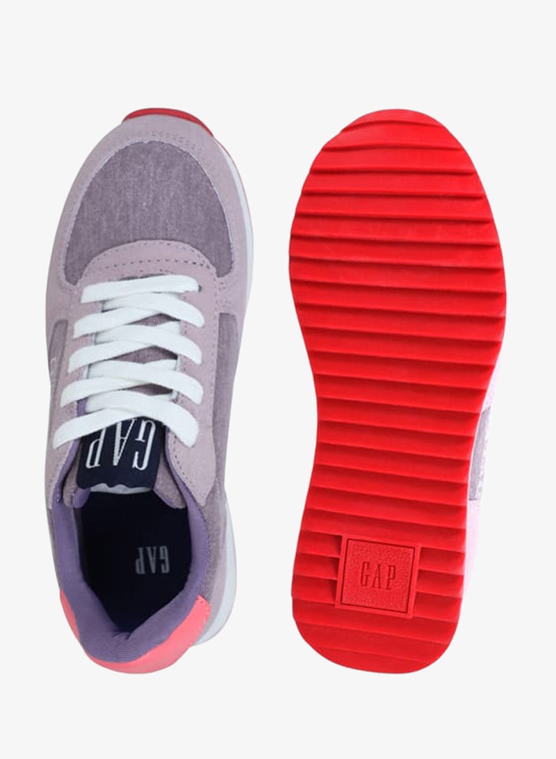 GAP Girls' Panelled Sneakers with Lace-Up Closure - Image 1