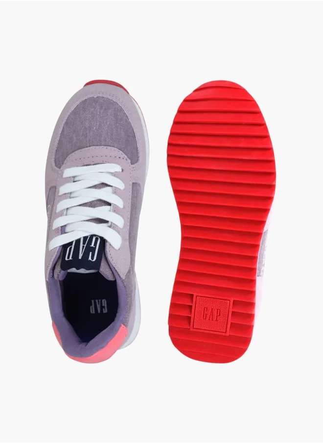 GAP Girls' Panelled Sneakers with Lace-Up Closure