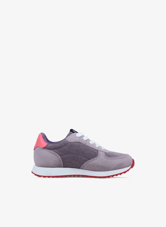 GAP Girls' Panelled Sneakers with Lace-Up Closure