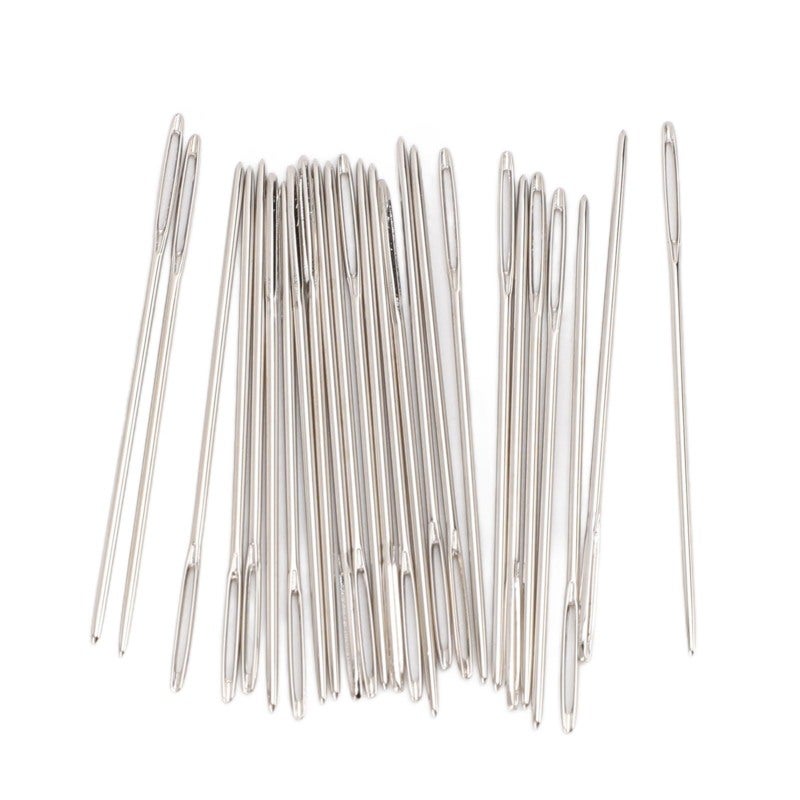 Blunt Sewing Needles 25 Pack Stainless Steel Safe Design Big Eye Embroidery Needles - Blunt Tip for Beginners Kids Hand Embroidery Daily Sewing - Image 2