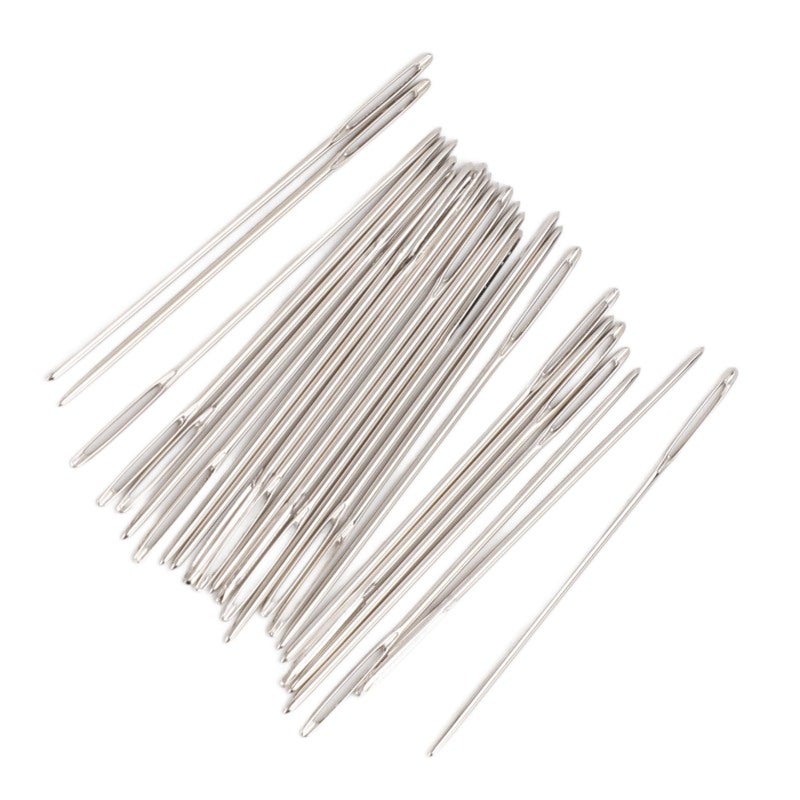 Blunt Sewing Needles 25 Pack Stainless Steel Safe Design Big Eye Embroidery Needles - Blunt Tip for Beginners Kids Hand Embroidery Daily Sewing - Image 3