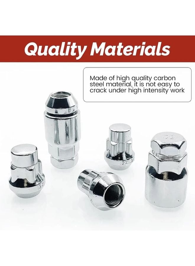 5 Pcs M12x1 5 Anti Theft Wheel Nuts With Key Locking Screws For Ford Toyota Nissan Honda Mazda - Image 4