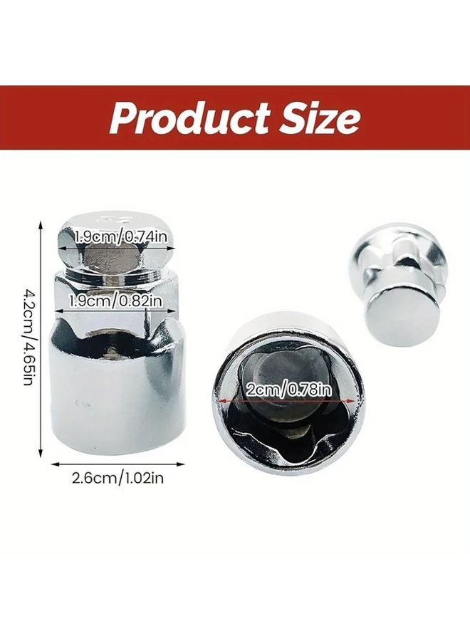 5 Pcs M12x1 5 Anti Theft Wheel Nuts With Key Locking Screws For Ford Toyota Nissan Honda Mazda - Image 2