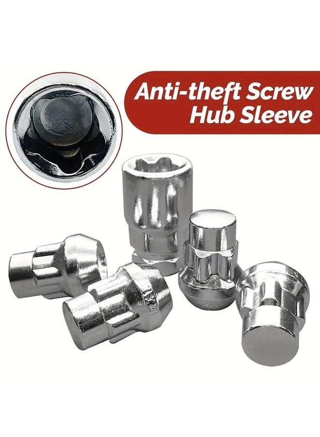 5 Pcs M12x1 5 Anti Theft Wheel Nuts With Key Locking Screws For Ford Toyota Nissan Honda Mazda - Image 5