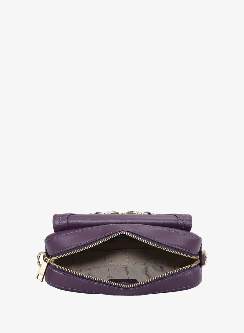Da Milano Grapevine Small Plain Leather Sling - Grapevine for Women | Best Price UAE