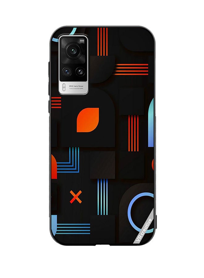 VR CREATIVE Protective Case Cover For Vivo X60 Pro Minimal Pattern Design Multicolour - Image 1