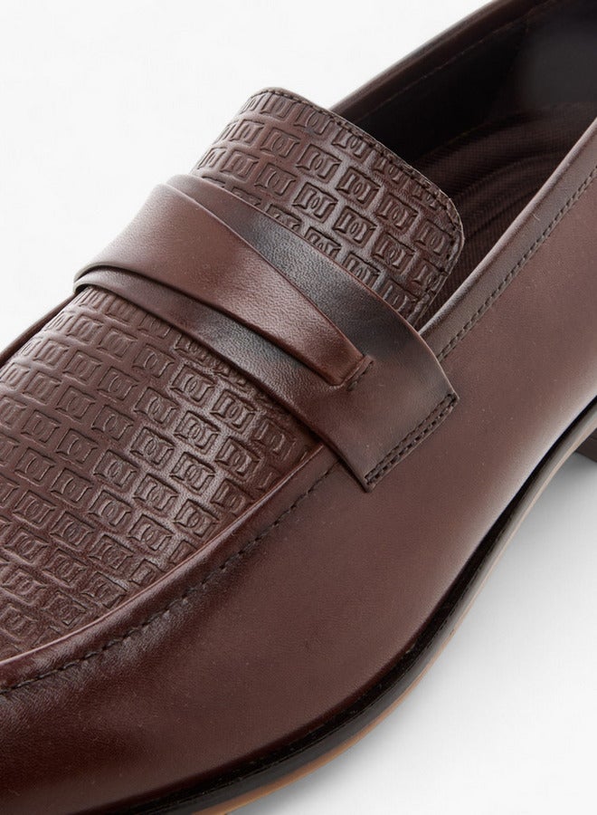 DUCHINI Men's Textured Slip-On Loafers - Image 4