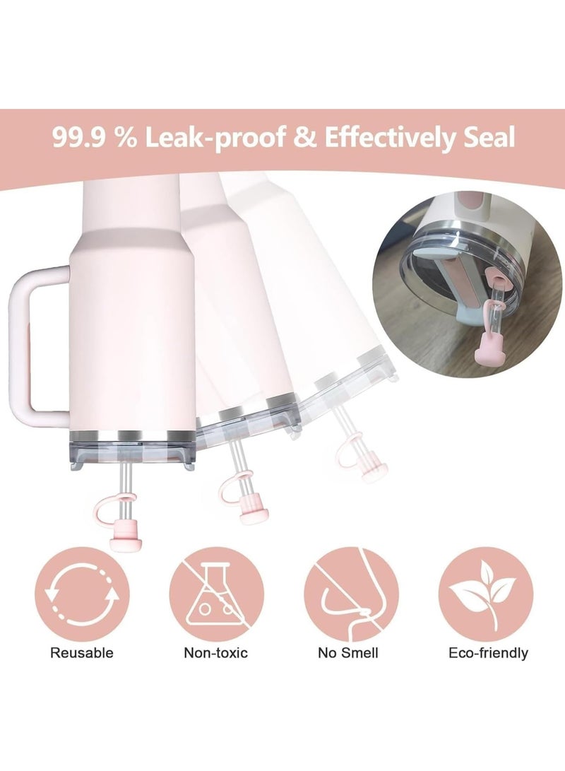 مجموعة من 6 قطع من سدادات الانسكاب المصنوعة من السيليكون، متوافقة مع أكواب ستانلي 1.0 و2.0 سعة 40 أونصة/ 30 أونصة، ملحقات الكوب، بما في ذلك غطاء القش، وسدادة الانسكاب المربعة وسدادة التسرب المستديرة - Image 4