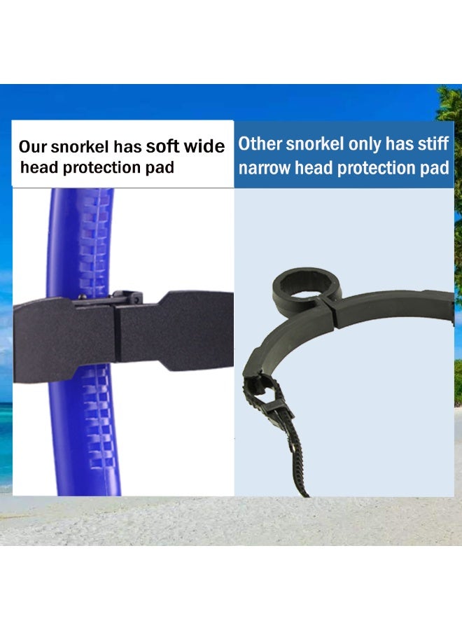 Swim Snorkel for Lap Swimming，No Loud gurgling Noise No Hurt Forehead No Slip Swimming Snorkeling Training for Adult/Kid/Youth,Swimmer Snorkle Center Mount Snorkel One-Way Purge Valve - Image 5