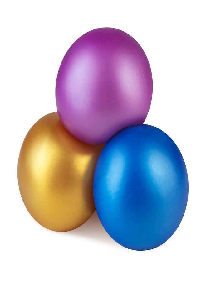 The Orb Factory ORB Curiosities Metallic Sugar Smooshies Balls 3 Pack - Three Shiny Metallic Colored Squishy, Stretchy, Slow Rise Stress Balls - Sugar Water Filled Stress Relief Fidget Toys for Kids and Adults - Image 3