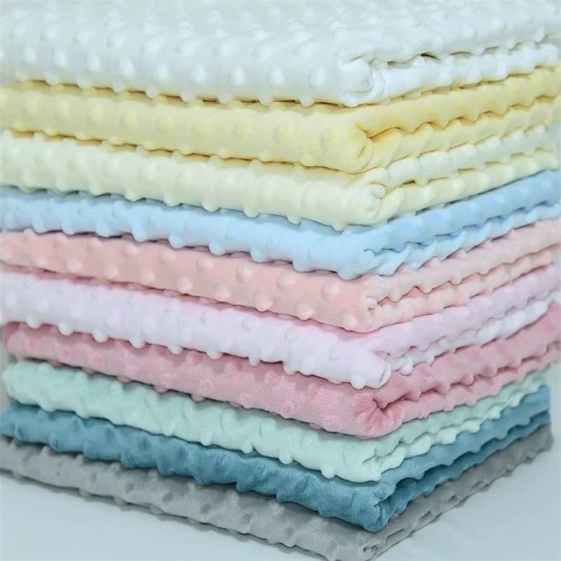 Hasoar Minky Dot Fabric by The Yard DIY Making Supplies 1 Yard x 62 Inch Quilting Patchwork Cushions Plush Fleece Fabric Minky Fabric for Blanket, Pillow Covers, Clothing Making,Sewing(Khaki, 1 Yard) - Image 2