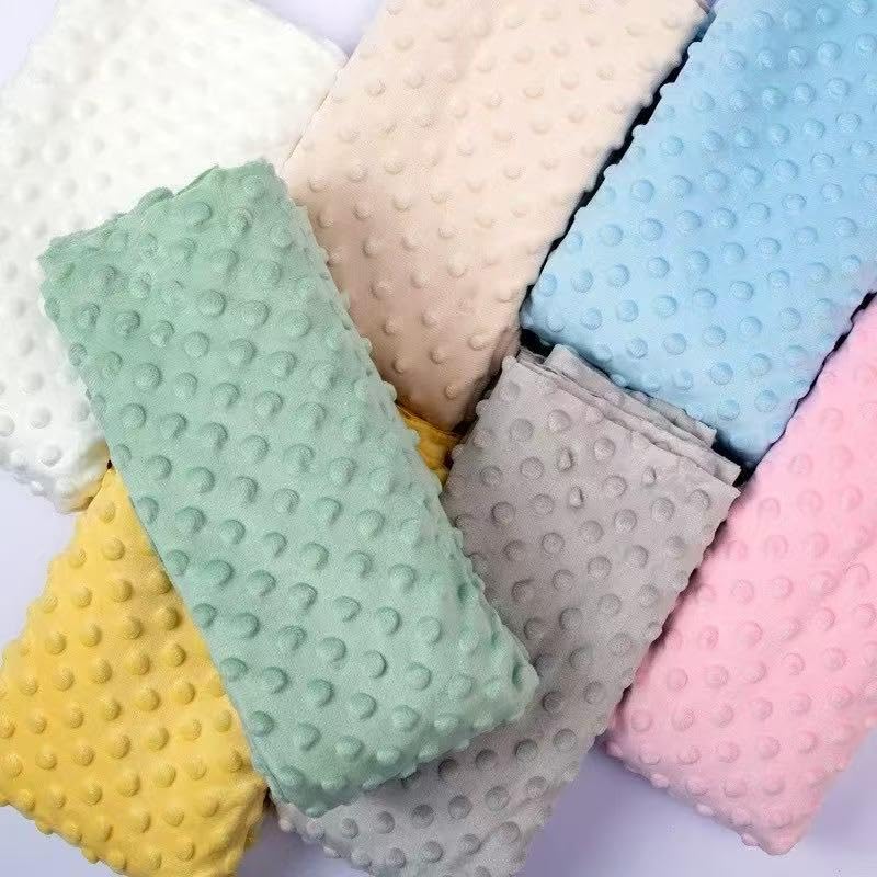 Hasoar Minky Dot Fabric by The Yard DIY Making Supplies 1 Yard x 62 Inch Quilting Patchwork Cushions Plush Fleece Fabric Minky Fabric for Blanket, Pillow Covers, Clothing Making,Sewing(Khaki, 1 Yard) - Image 3