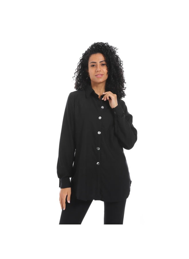 Caesar Women's collared shirt with front buttons - Image 2