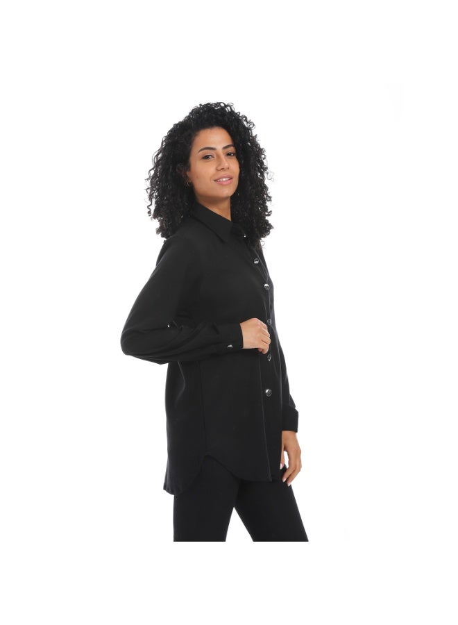 Caesar Women's collared shirt with front buttons - Image 3