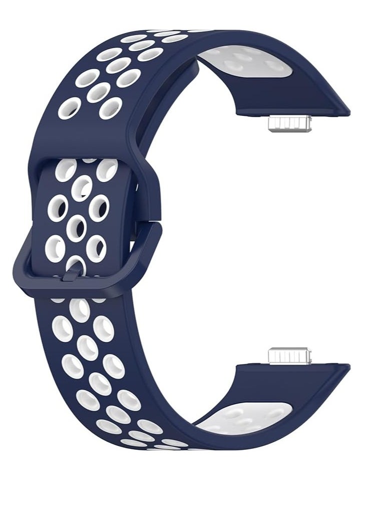Generic - Silicone Strap for Huawei Watch Fit 3, [Breathable] Soft Silicone Sport Replacement Strap, Two-tone Strap, Adjustable Design, for Huawei Watch Fit 3 - Image 1