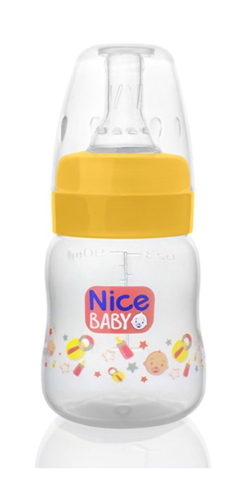نايس بيبي ببرونة نايس بيبى بدون يد 90 ml - اصفر- متعددة الاشكال - Image 1