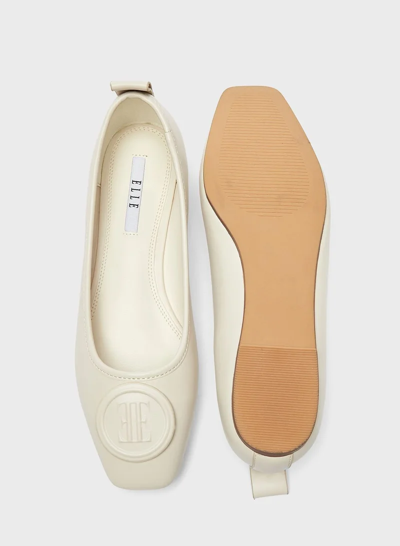 ELLE Pointed Toe Flat Ballerinas